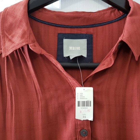 NEW Anthropologie orange dress - Picture 2 of 7